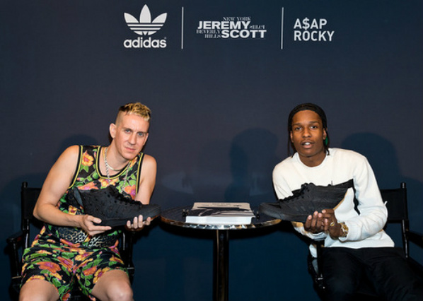 JSAShhs1987 ASAP Rocky & Jeremy Scott Launch Adidas Black Flag Sneaker In NYC (Photos) & (Video)  