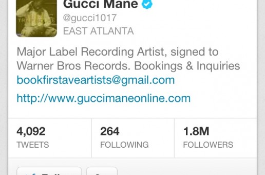Gucci Mane Deletes His Twitter Account