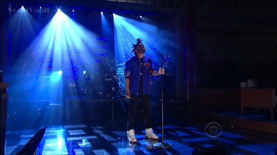 theweekndHHS1987 The Weeknd – Pretty (Live On David Letterman) (Video)  