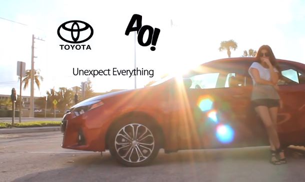 AOxToyota Ashley Outrageous For 2014 Toyota Corolla #UnexpectEverything Campaign (Video)  