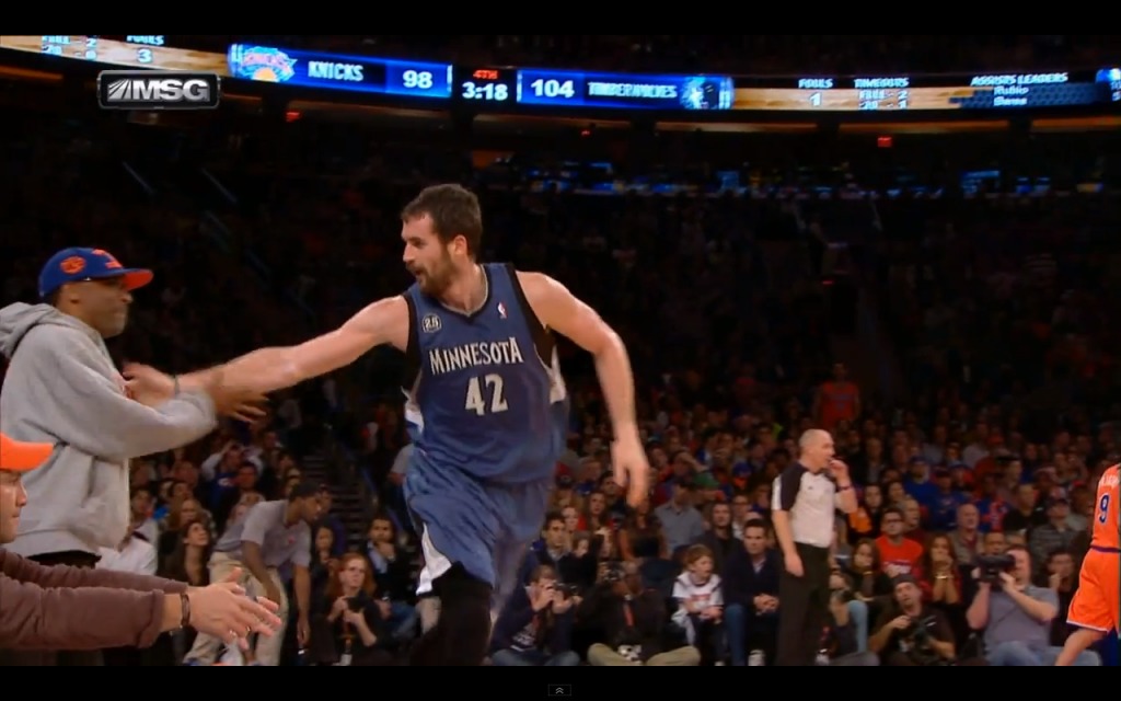 Screen-Shot-2013-11-04-at-3.26.01-PM-1024x640 Love & Basketball: Kevin Love High-Fives Spike Lee After Making A Tough Basket (Video)  