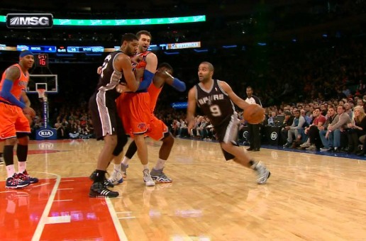 San Antonio Spurs Guard Tony Parker Shakes Up Knicks Defender Iman Shumpert (Video)