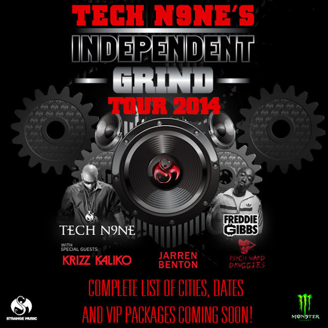 950_1390425392_techn9netour_650_56 Freddie Gibbs Set To Join Tech N9ne For His 'Independent Grind' Tour  