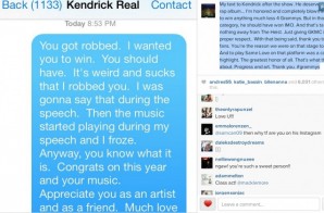 Macklemore Says He “Robbed” Kendrick Lamar In Text Message