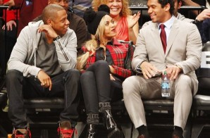 Super Bowl Hangover: Russell Wilson Joins Jay Z & Beyonce courtside in Brooklyn (Photo)