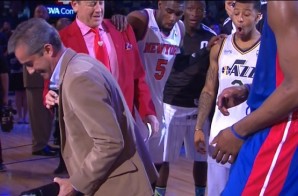 Epic Fail: Andre Drummond’s Rising Star MVP Trophy Breaks During the Award Presentation (Video)