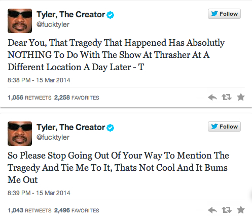Tyler_The_Creator_Tweets Tyler The Creator Addresses SXSW Arrest  