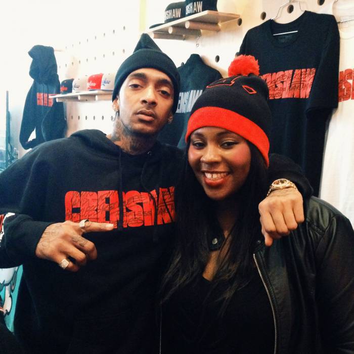 nipsey-hussle-and-miss-dimplez #DimplezTV Presents: Nipsey Hussle And Young & Reckless Come Together To Launch 'Crewnshaw' Collection (Video)  