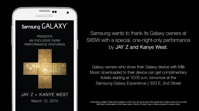 samsung-sxsw-concerts Samsung's SXSW Concert Series To Be Headlined By Jay Z & Kanye West 