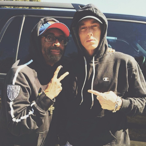 Eminem_And_Spike_Lee_Headlights_Set Spike Lee Directing Eminem's Upcoming Video Headlights (Photo)  