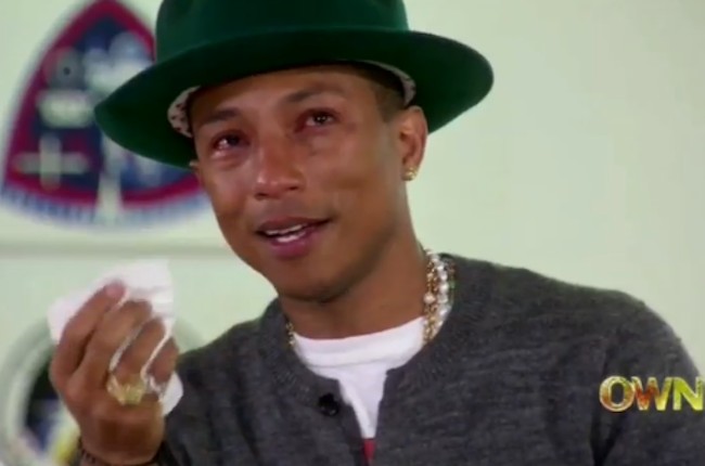 pharrell-williams-1 Pharrell Gets Emotional On 'Oprah Prime' (Video)  