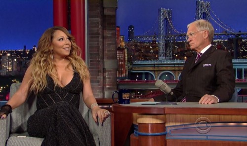 mc-letterman-500x296 Mariah Carey Makes A Guest Appearance On David Letterman (Video)  