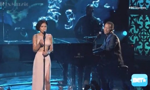 John Legend & Jhene Aiko Perform “You & I” & “The Worst” At The 2014 BET Awards (Video)