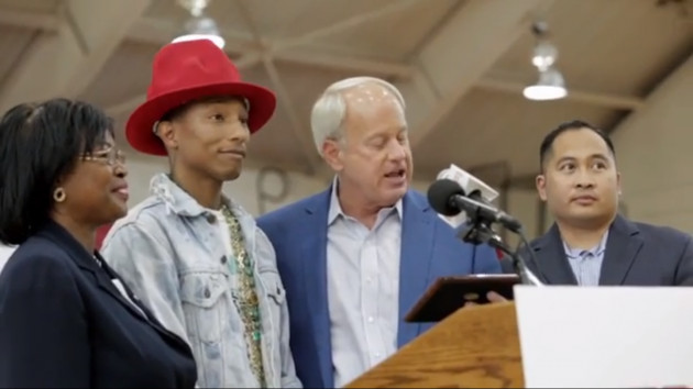 Screen-Shot-2014-06-10-at-2.59.31-PM-630x354-1 Virginia Beach Gives Pharrell The Key To City During His From One Hand To Another Initiative Ceremony (Video)  