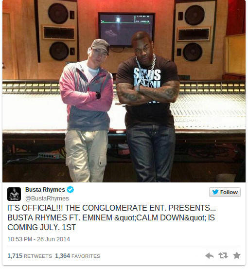 Screenshot-2014-06-27-at-11.34.12-AM-1 Eminem & Busta Rhymes Set To Release Their New Scoop Deville Produced Record 'Calm Down' Next Tuesday !!  