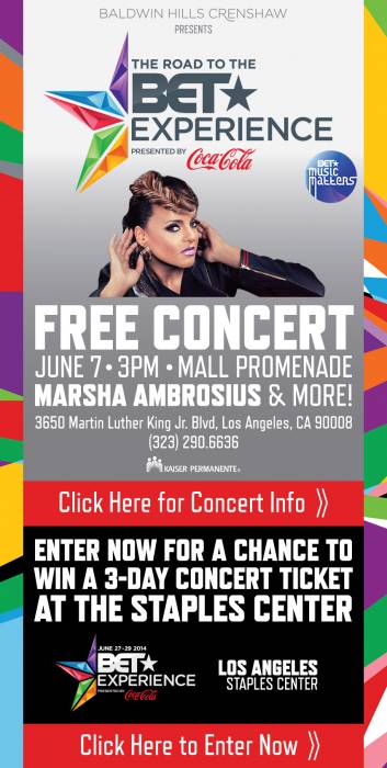 image The BET Experience/Music Matters Presents: Marsha Ambrosius  June 7th 2pm Til 5pm At The Baldwin Hills Mall  