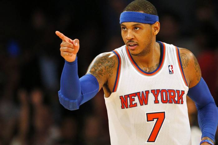 carmeloanthonyknickspoint New York State of Mind: Carmelo Anthony Returns to the Knicks  