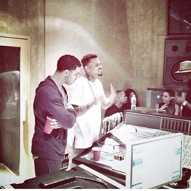 chris-brown-drake-link-up-in-the-studio-HHS1987-2014 Chris Brown & Drake Link Up In The Studio  