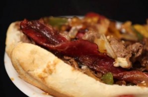 Jakk Frost Cooks Up A Beef Bacon Beef Pepperoni Cheesesteak on CookTV (Video)