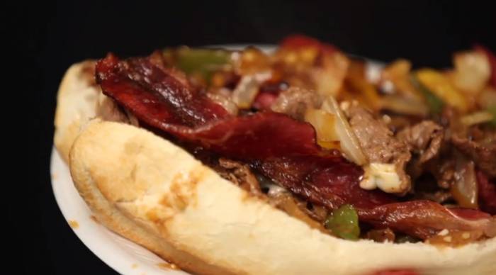 jakk-frost-cook-tv-featuring-a-new-twist-on-the-philly-cheesesteak-video-HipHopSince1987-2014 Jakk Frost Cooks Up A Beef Bacon Beef Pepperoni Cheesesteak on CookTV (Video)  