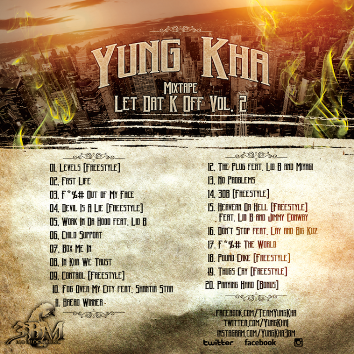 let-dat-k-off-vol-2-back Yung Kha - Let Dat K Off Vol. 2 (Mixtape)  