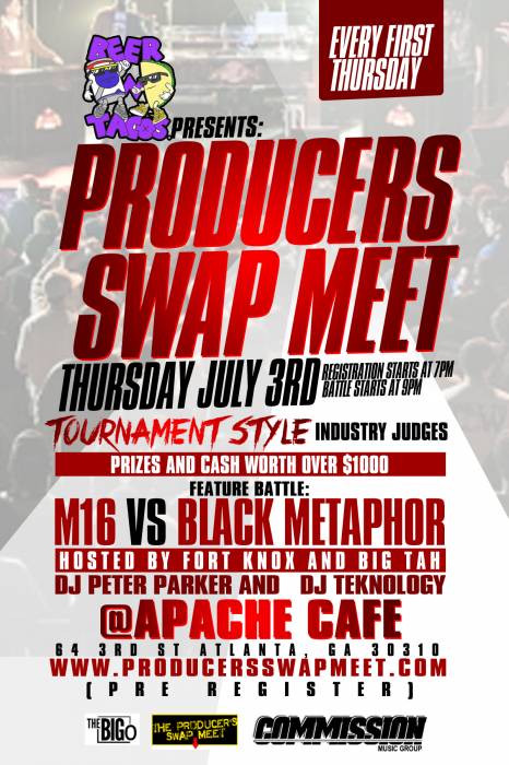 producersm Beer & Tacos Presents: The Producers Swap Meet (Featuring M16 & Black Metaphor) (Atlanta)  
