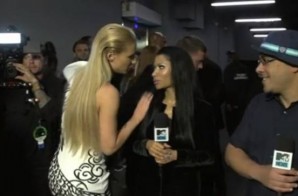 Iggy Azalea Congratulates Nicki Minaj Backstage At The 2014 MTV VMA’s (Video)