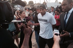 Nelly Joins Mike Brown Protesters In Ferguson, Missouri (Video)