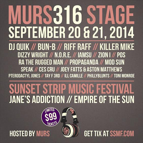 ssmf-murs-stage Sunset Strip Music Festival Announces Murs Stage Lineup  