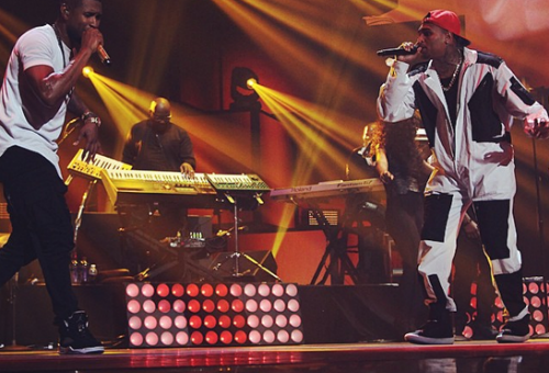 Usher & Chris Brown Perform New Flame At iHeartRadio Music Festival (Video)