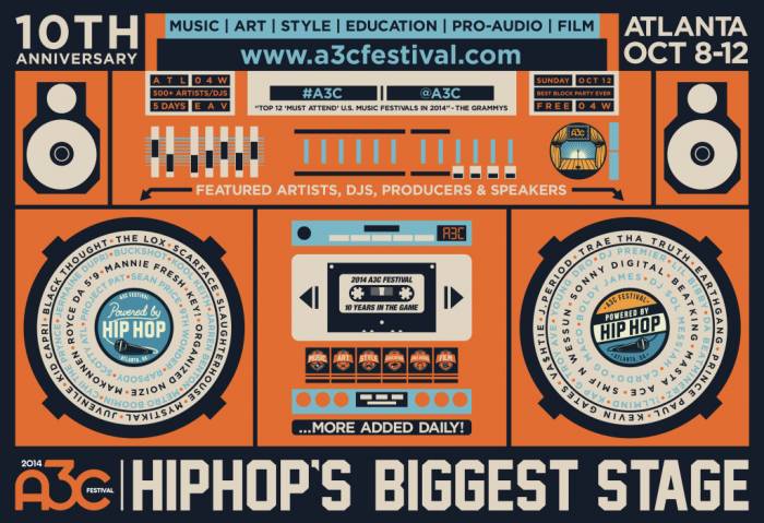 a3c-2014-boombox-poster11 Win 2 All Access Passes To The 2014 A3C Festival Via HHS1987  