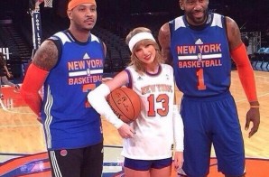 Taylor Swift Appears At Knicks’ Practice With Carmelo Anthony and Amar’e