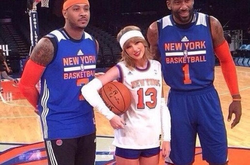 Taylor Swift Appears At Knicks’ Practice With Carmelo Anthony and Amar’e