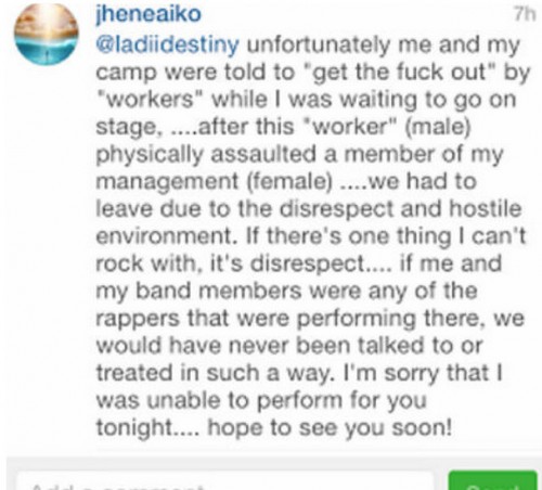 Screen-Shot-2014-10-21-at-4.29.46-PM-1-500x452 Jhené Aiko Didn't Attend #DefJam30 Concert Due To Confrontation Between Workers & Members Of Her Team  