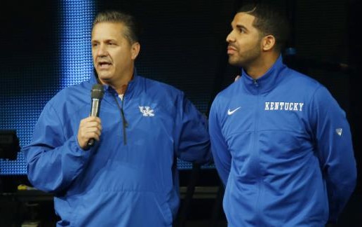 Drake & His Lint Roller Join Coach Calipari & The Kentucky Wildcats For Big Blue Madness (Video)