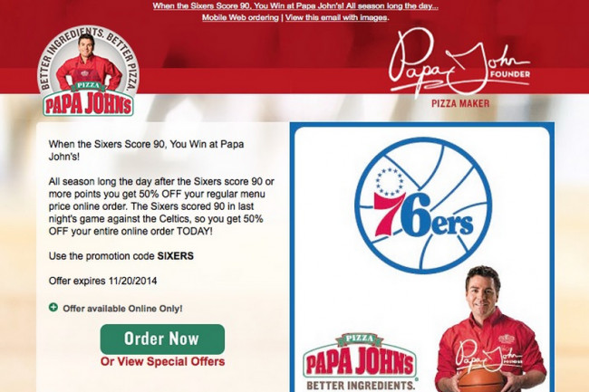 99333500bf8944f45f73d099c1d77974_crop_exact-1 Just Score 90!: Papa John's Relaxes Promotional Rules to Account For 76ers' Awfulness 