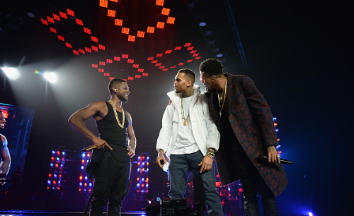 August Alsina, Chris Brown, Jeremih, & Kid Ink Join Usher On Stage In L.A. (Video)