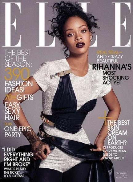elle-ri Rihanna Covers ELLE Magazine's December 2014 Issue!  