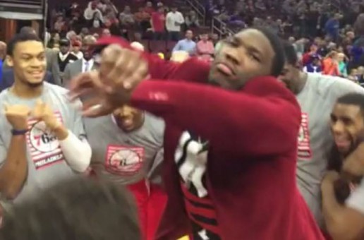 Philadelphia 76ers Rookie Joel Embiid Does The Shmoney Dance During Pre-Game Warmups (VIDEO)