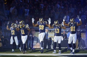 The St. Louis Rams Take The Field Supporting The “Hands Up, Don’t Shoot” Movement (Video)