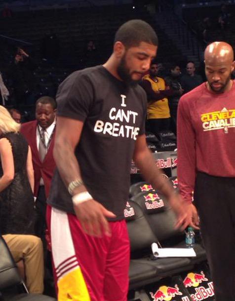 B4XvxK-IcAAo4Mg.jpg-large Lebron James & Kyrie Irving Wear "I Cant Breathe" Shirts Showing Support For Eric Garner In Brooklyn (Photos) 