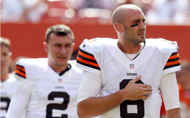 Brian-Hoyer-Johnny-Manziel-Saints-package Johnny Bench: Cleveland Browns Name Brian Hoyer Their Week 14 Starting Quarterback 