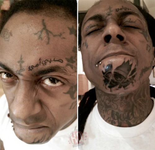 Lil_Wayne_Three_Face_Tats-500x484 Lil Wayne Gets Three Interesting Face Tattoos (Photos)  