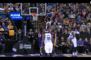 Sacramento Kings Star Rudy Gay Elevates In Traffic For The Monster Jam Against The Lakers (Video)