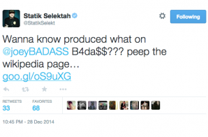 Statik Selektah Reveals Producers For Joey Bada$$ Upcoming ‘B4.Da.$$’ LP!