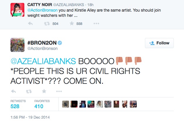 Screenshot-2014-12-20-11.06.38 Q-Tip & Solange Questioned Action Bronson "Civil Rights Activist" & "You People" Tweet To Azealia Banks  