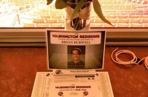 The Washington Redskins Honor Sports Writer Bryan Burwell With Empy Seat & Flowers In Press Box (Photos)