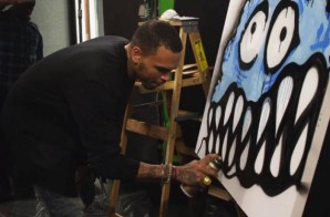 Chris Brown Spray Paints For Hot 97 (Video)