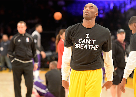 kobe Kobe Bryant & The Los Angeles Lakers Pay Homage To Eric Garner Wearing "I Can't Breathe" Shirts 
