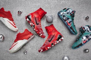 Nike Unveils The 2014 Nike Basketball Christmas Collection (Nike Kobe 9 Knit Stocking, Nike KD 7 Egg Nog, Nike LeBron 12 Akron Birch)